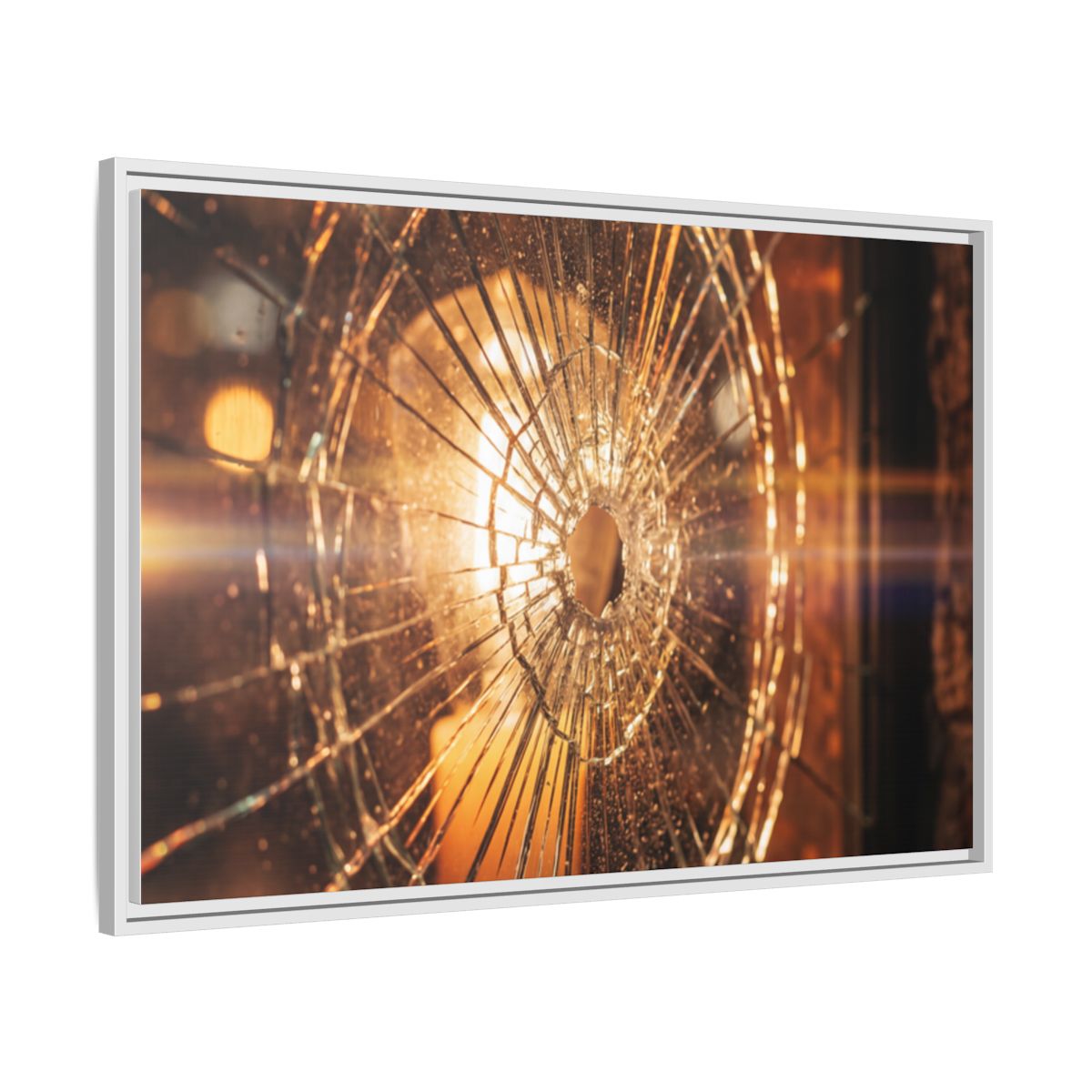 Framed Matte Canvas - Shattered Glass