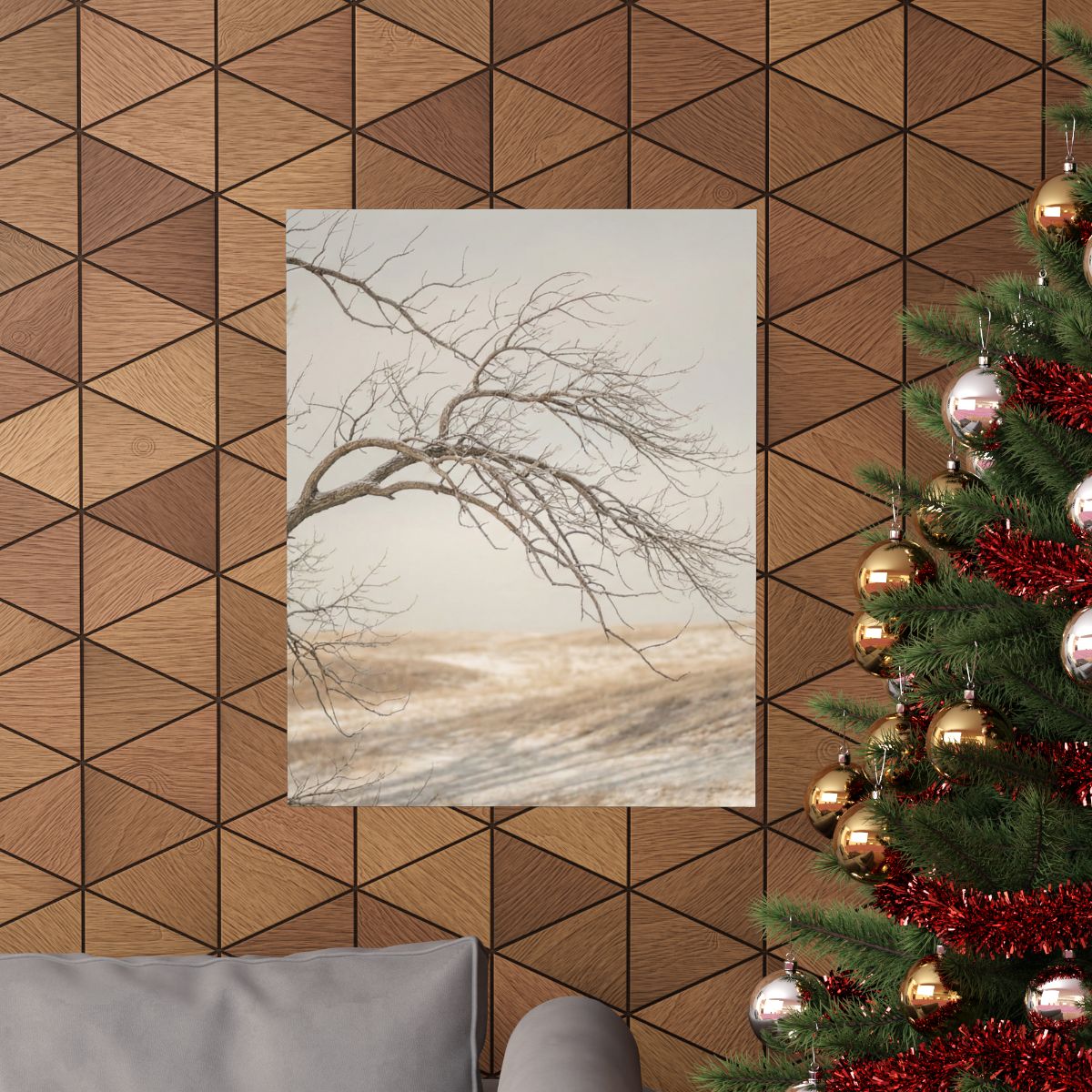 Matte Vertical Posters - Winter Branch Solitude Landscape......