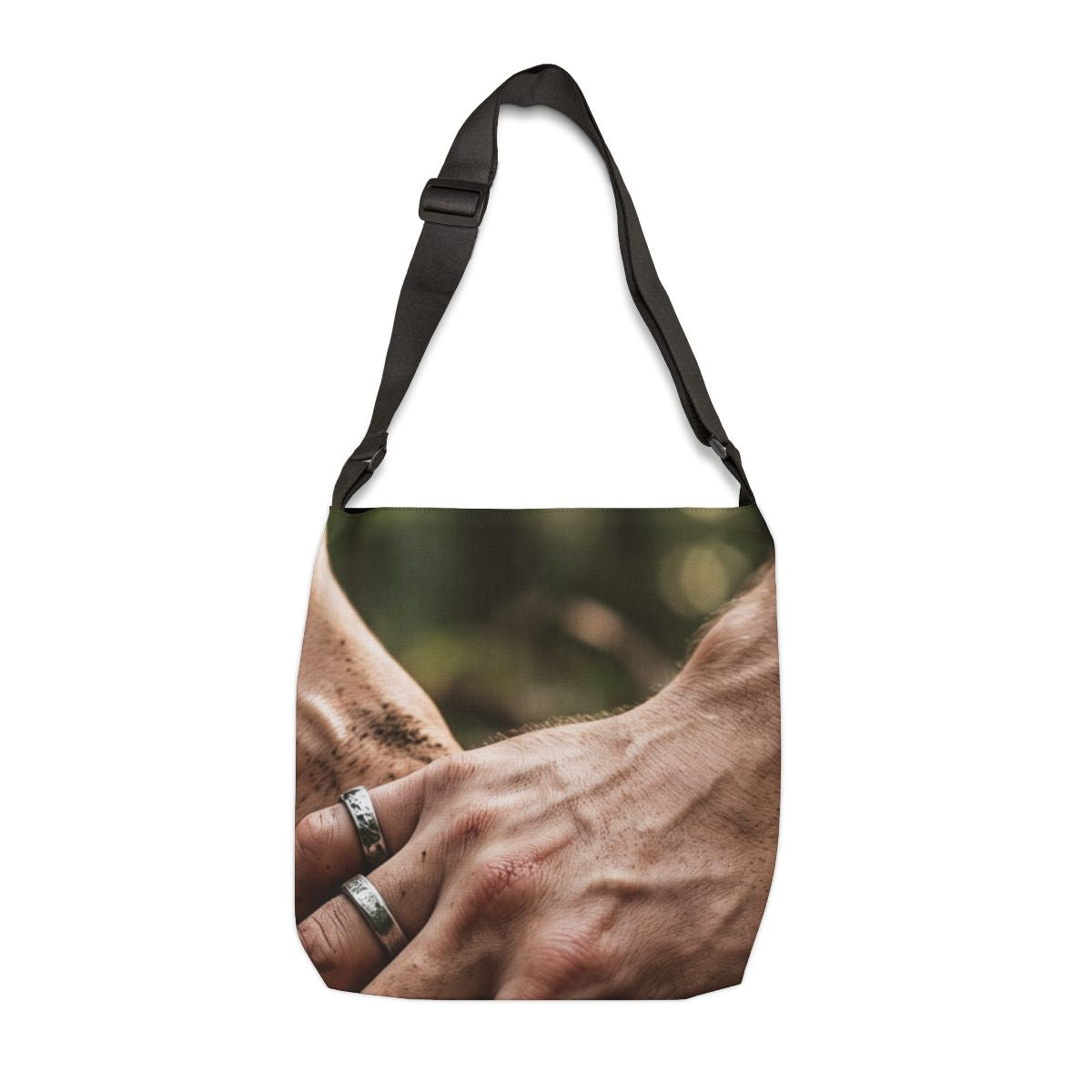 Forest Roots Hands Art Adjustable Tote Bag