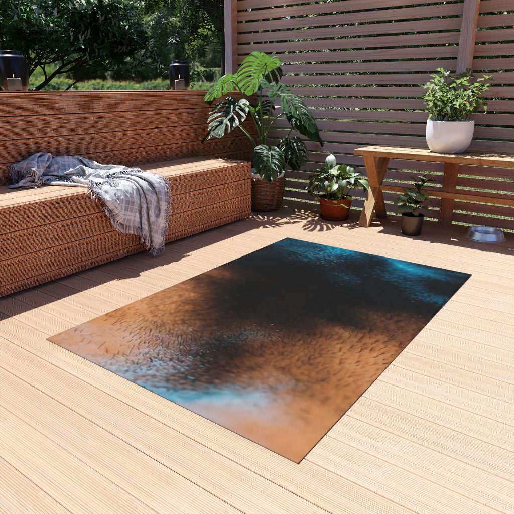 Outdoor Rug - Cyberpunk Patio | Echovira Gallery