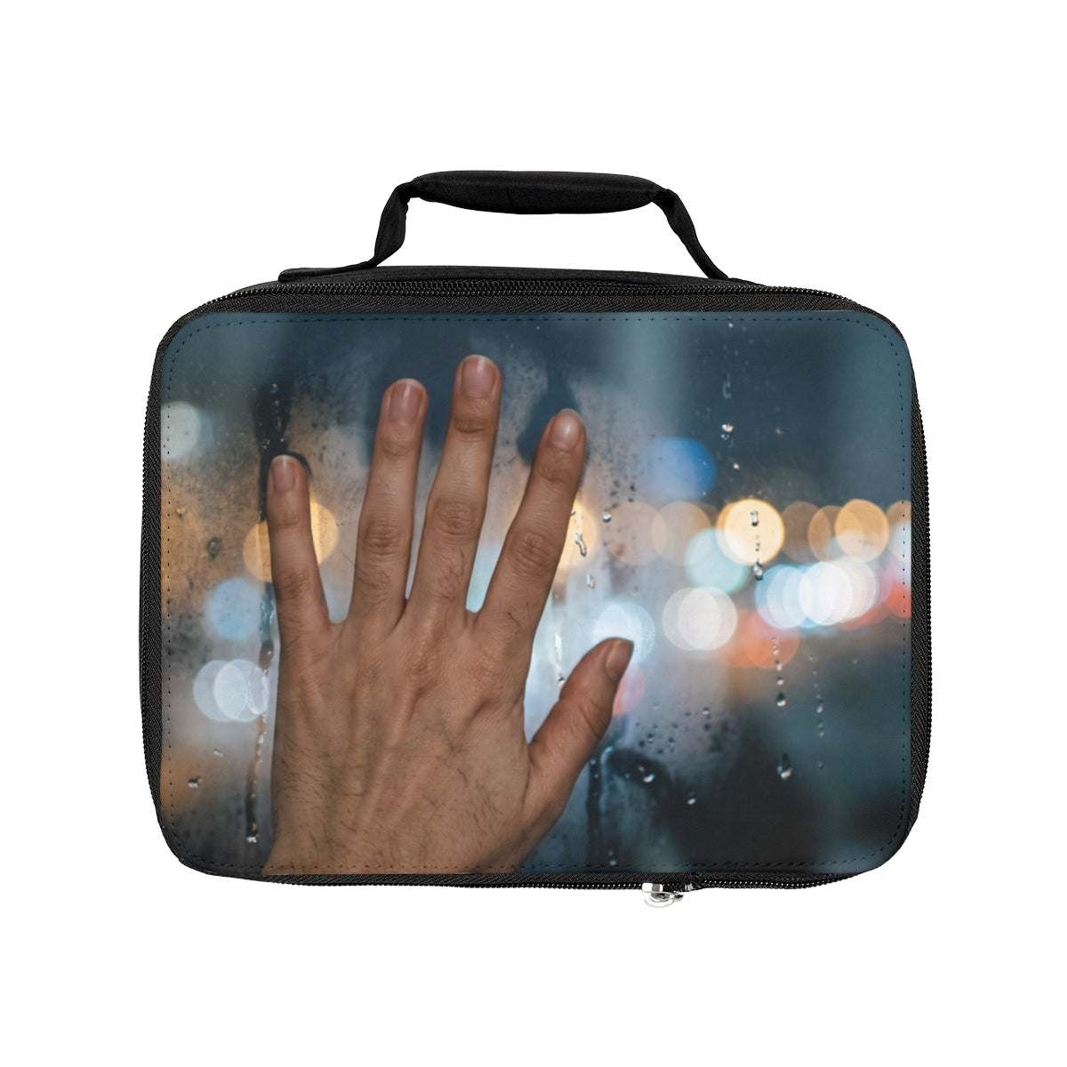Rainy City Window Lunch Bag