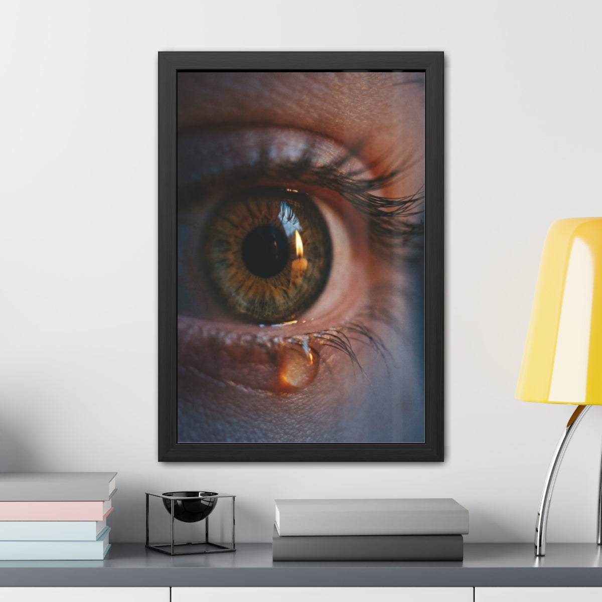 Framed Posters - Amber Iris Reflection Fine Art Print —... |...