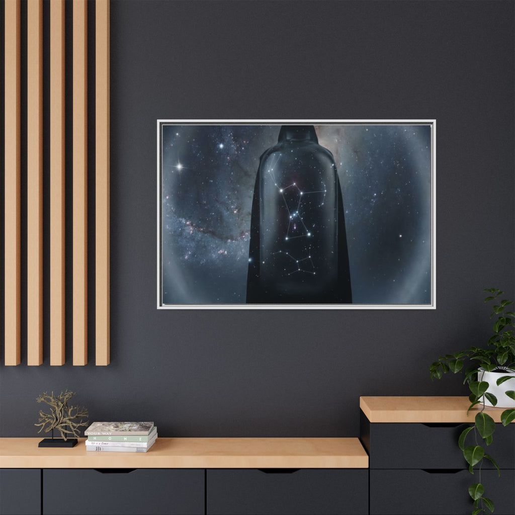 Framed Matte Canvas - Cosmic Sentinel — White / 1.25" (10×8...