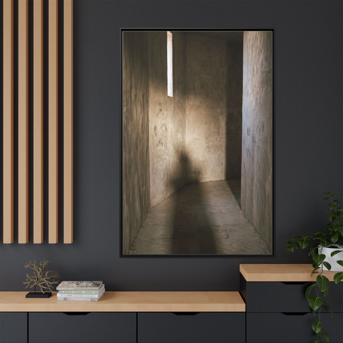 Matte Canvas, Framed - Shadows of the Citadel moody... |...
