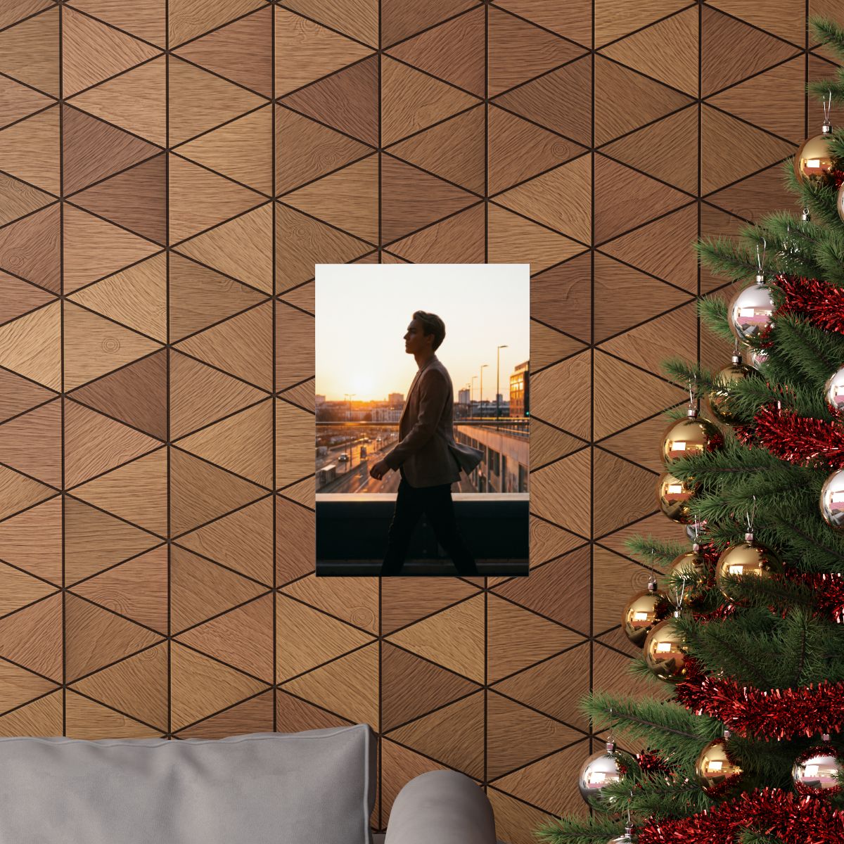 Matte Vertical Poster - Golden Hour Walk (8×10 & 36×54) |...