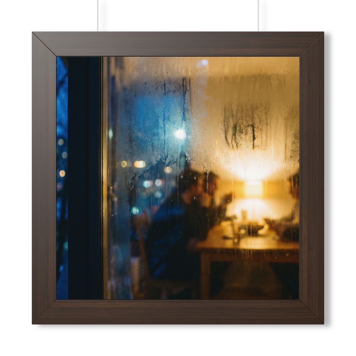 Framed Horizontal Poster - Twilight Gathering — Walnut... |...