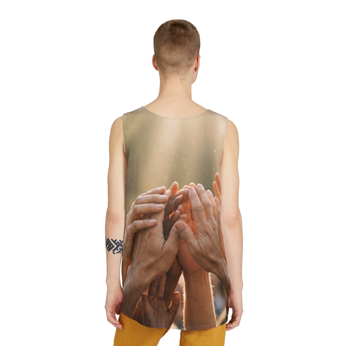 Men's Tank - Golden Rays of Unity Wall Art | Echovira...